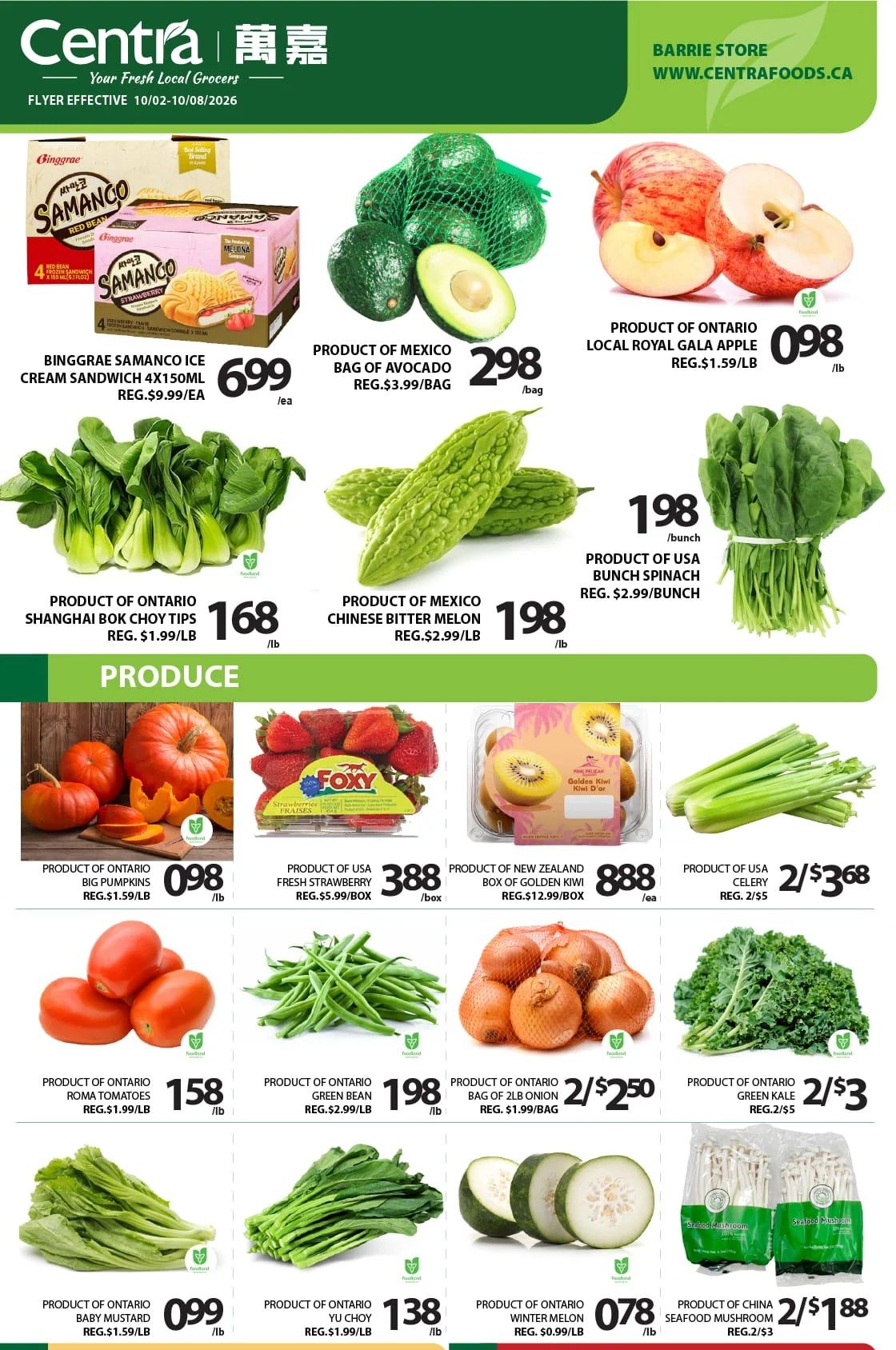 Centra Foods (Barrie) Flyer October 2 to 8