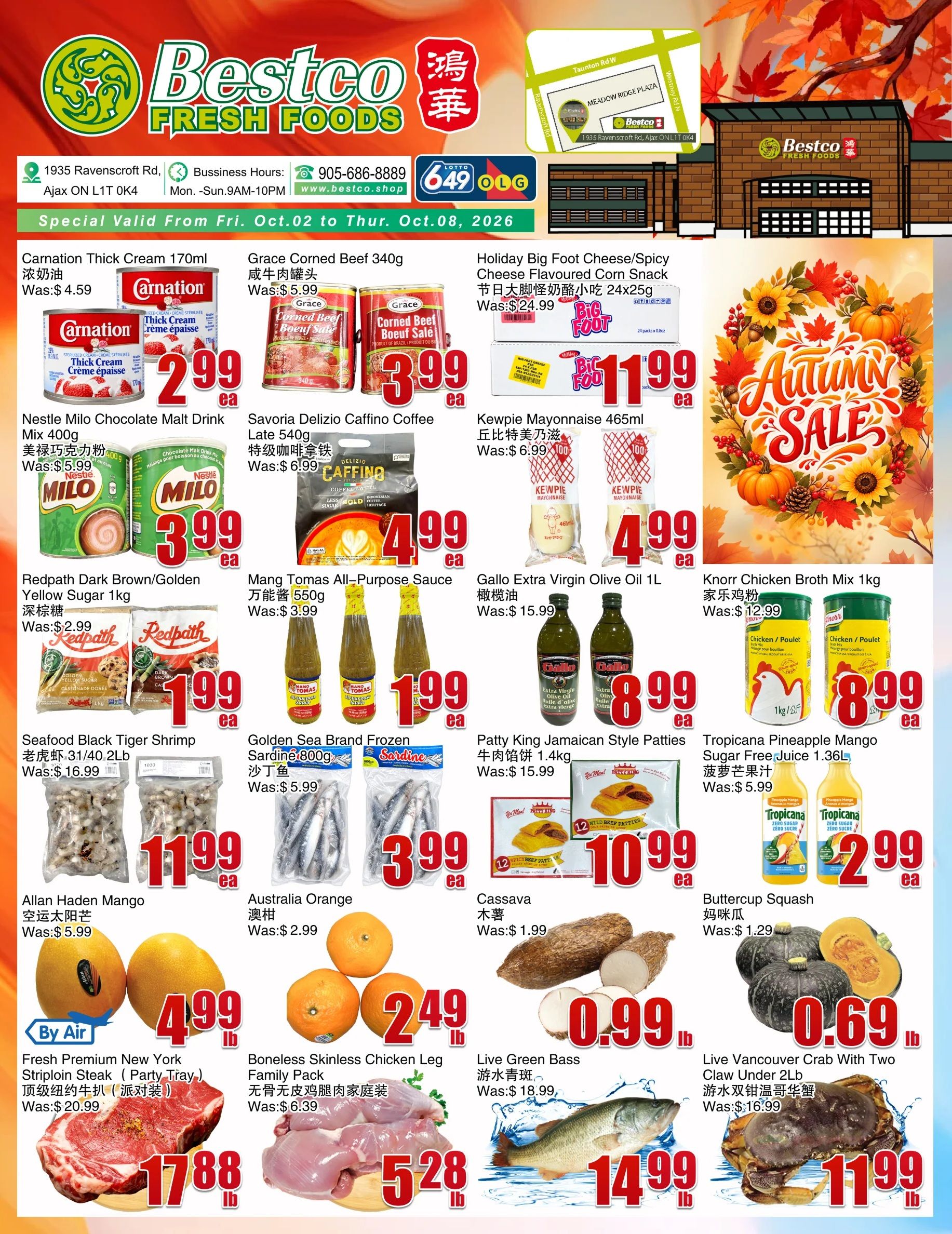 BestCo Food Mart (Ajax) Flyer October 2 to 8