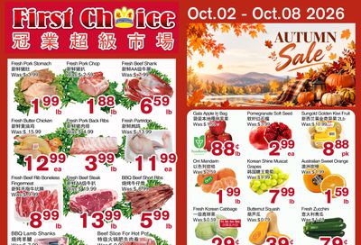 First Choice Supermarket Flyer October 2 to 8