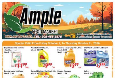 Ample Food Market (Brampton) Flyer October 2 to 8
