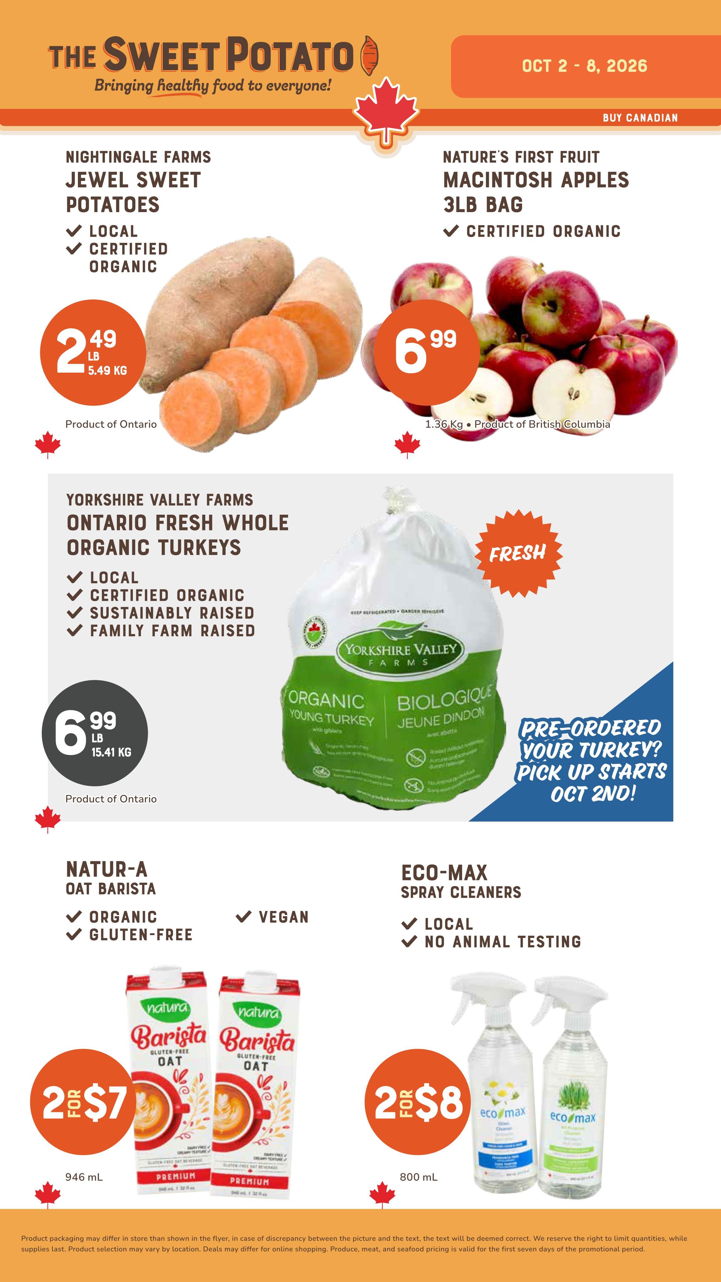 The Sweet Potato Flyer October 2 to 8