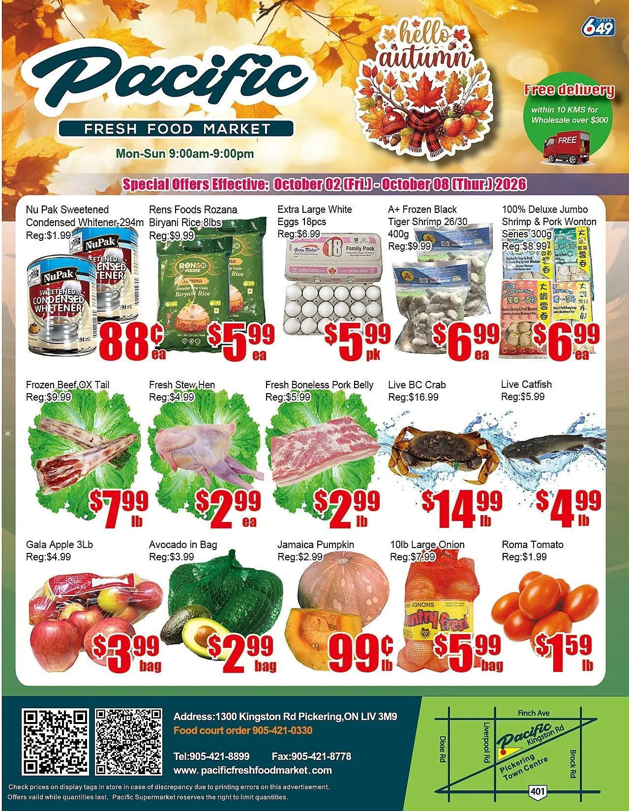 Pacific Fresh Food Market (Pickering) Flyer October 2 to 8