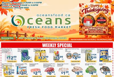 Oceans Fresh Food Market (Mississauga) Flyer October 2 to 8