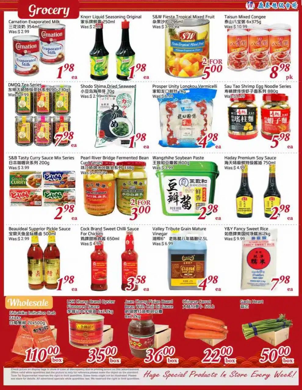 Tone Tai Supermarket Flyer October 2 to 8