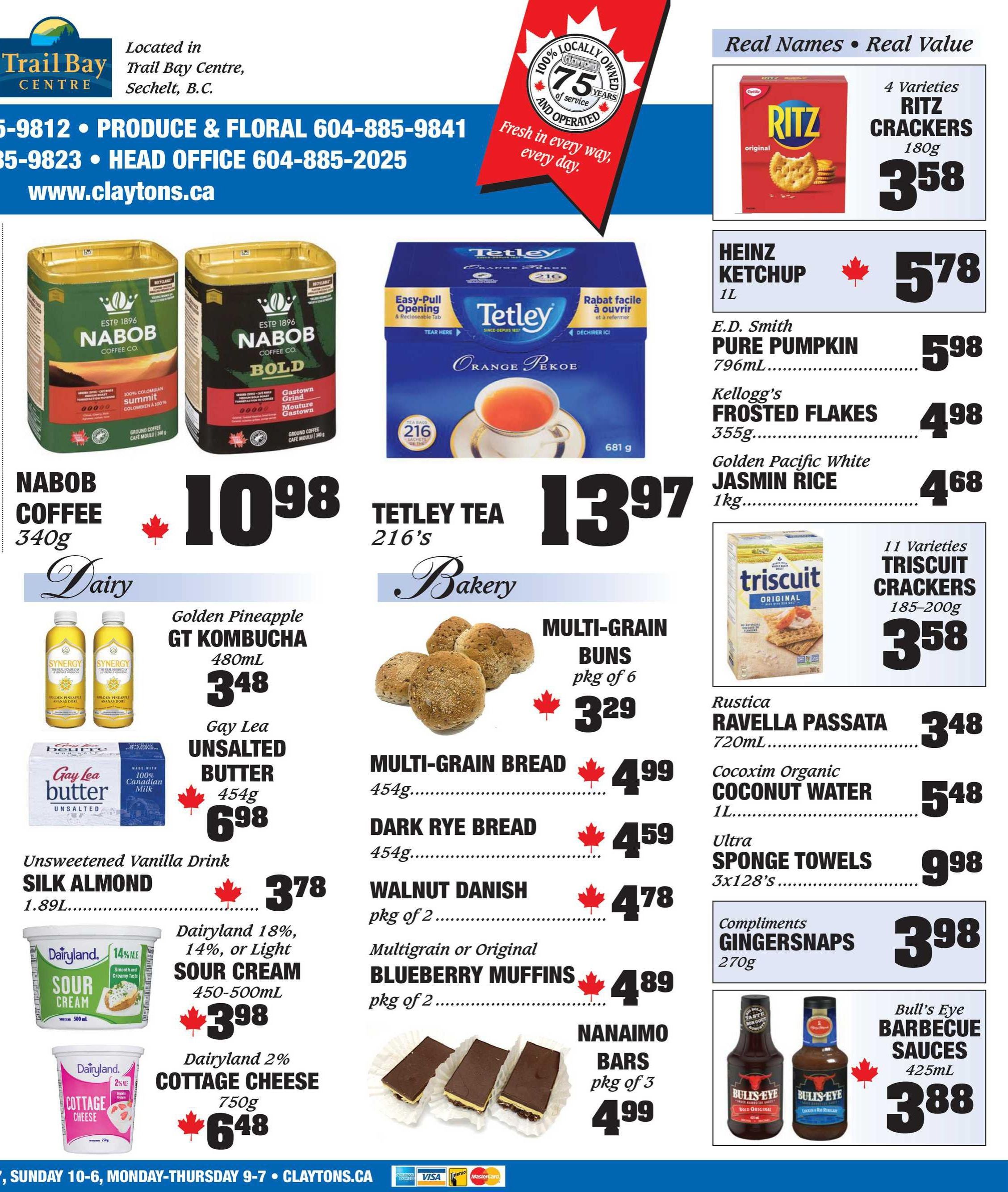 Claytons Heritage Market Flyer October 2 to 8