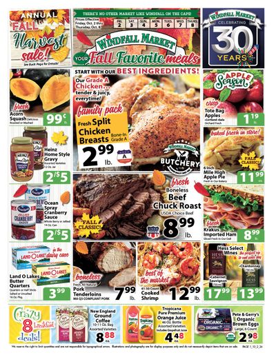 Windfall Market Weekly Ad October 2 - 8, 2026