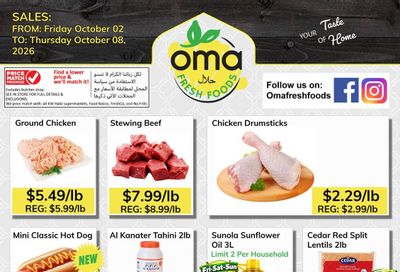 Oma Fresh Foods Flyer October 2 to 8