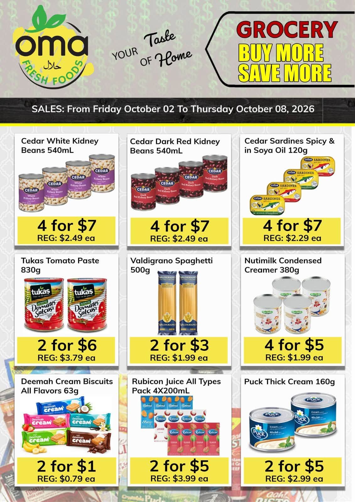 Oma Fresh Foods Flyer October 2 to 8