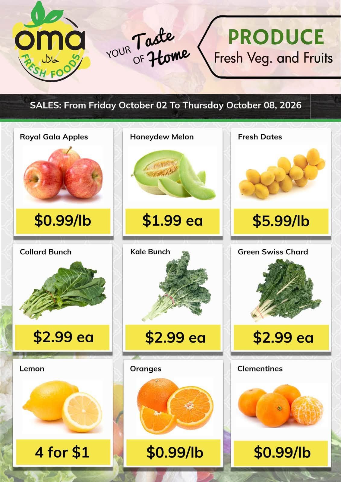 Oma Fresh Foods Flyer October 2 to 8