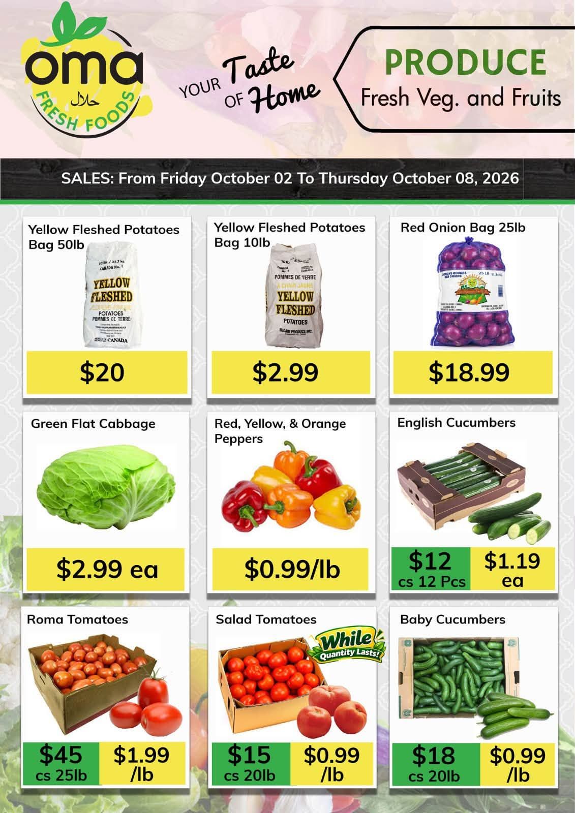 Oma Fresh Foods Flyer October 2 to 8