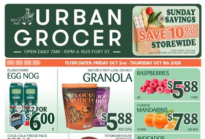 Urban Grocer Flyer October 2 to 8