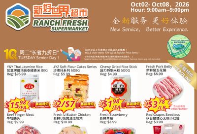 Ranch Fresh Supermarket Flyer October 2 to 8