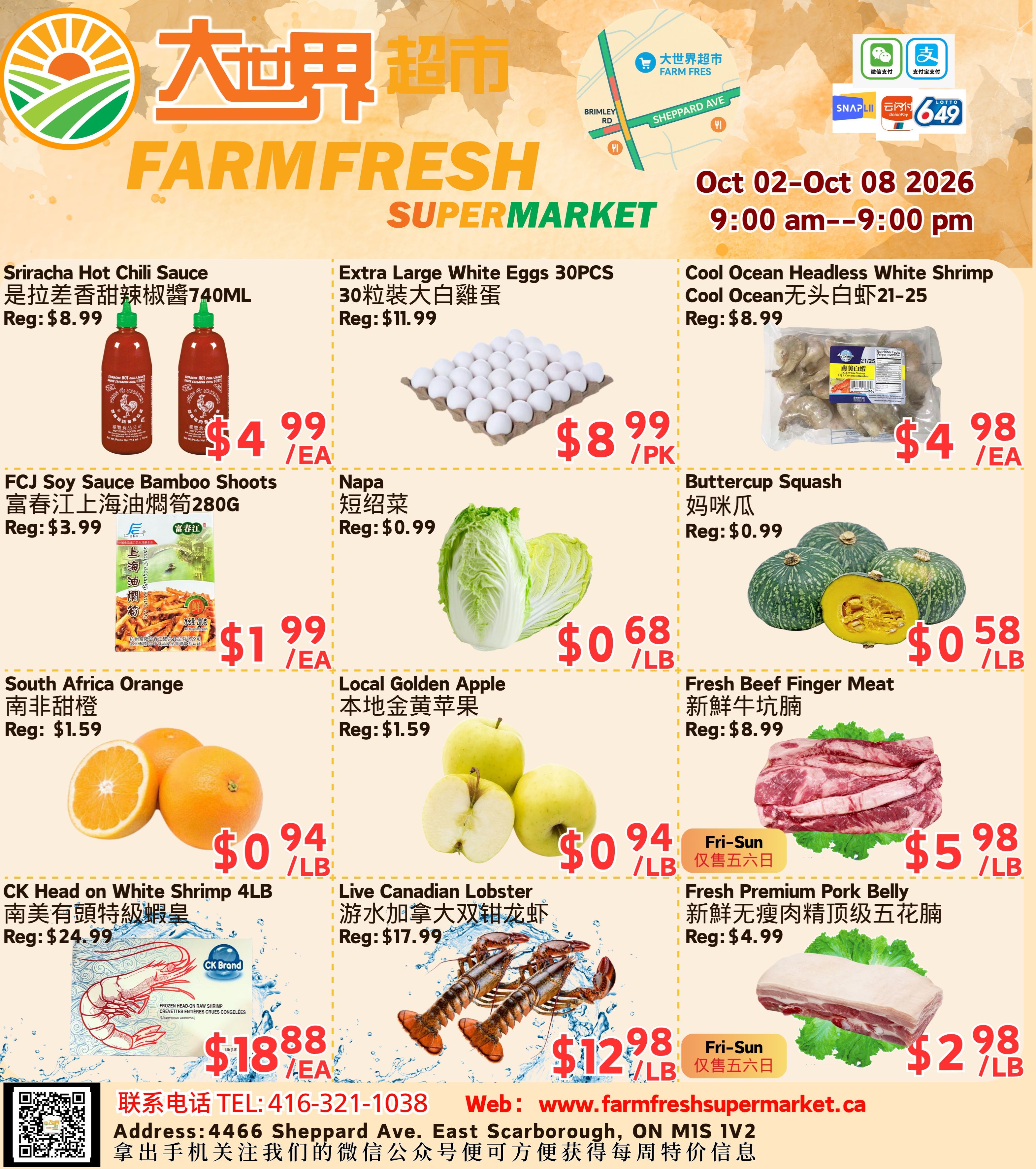 Farm Fresh Supermarket Flyer October 2 to 8
