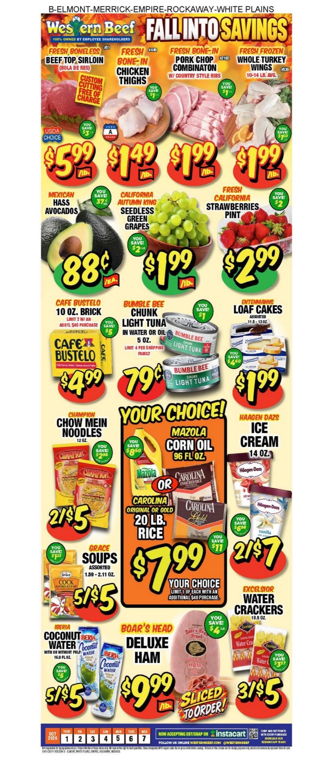 Western Beef (Carle Place Area, NY) Weekly Ad October 1 - 7, 2026