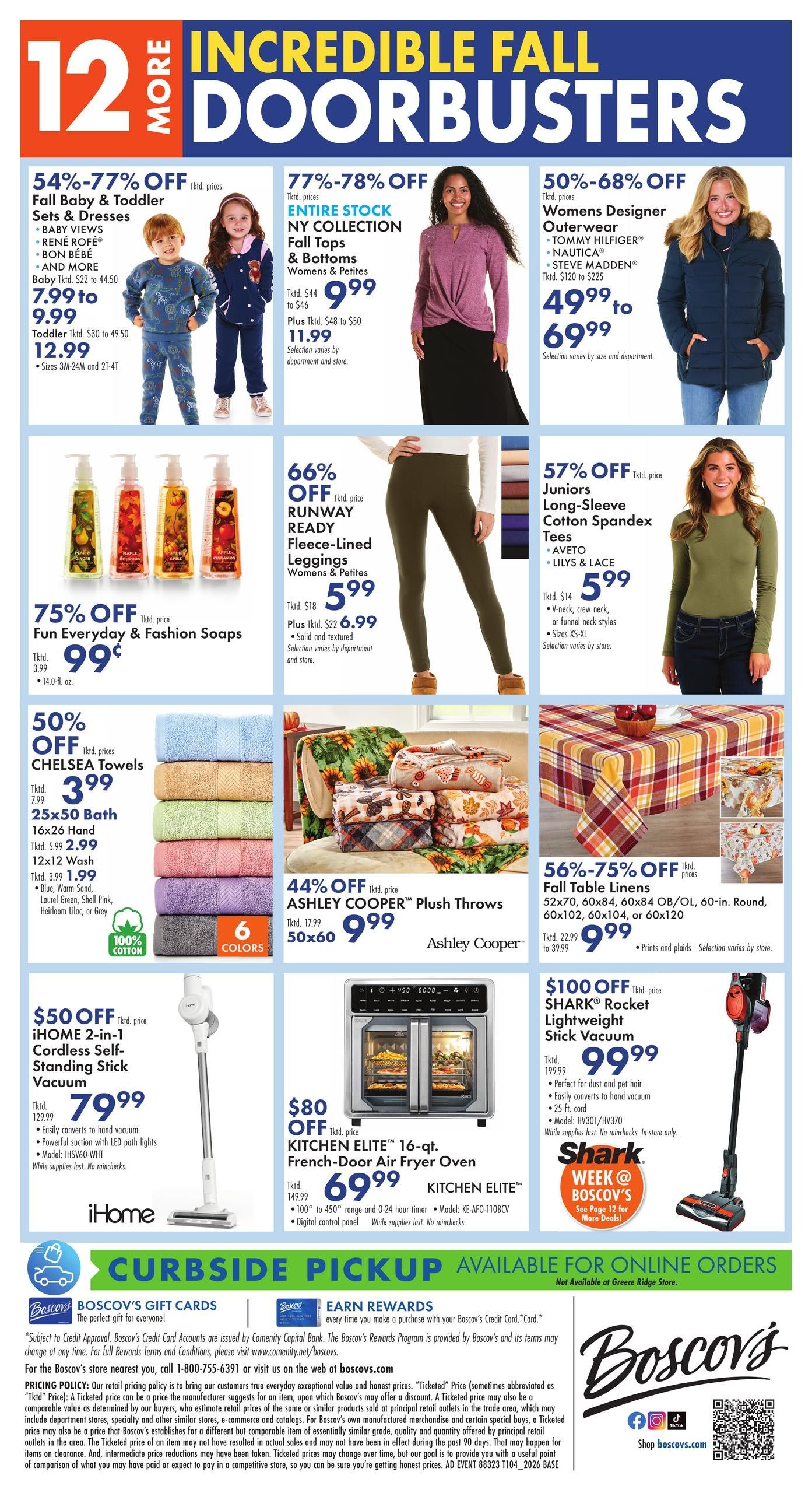 Boscov's (Bridgeport Area, CT) Boscov’s Weekly Weekly Ad October 1 - 7, 2026