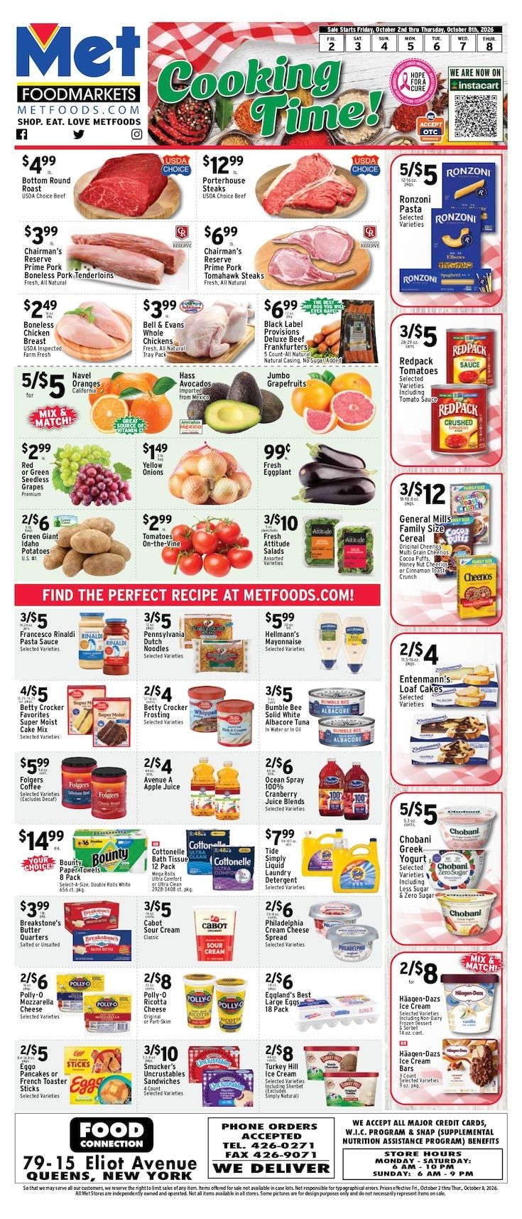 Met Foodmarkets (Middle Village, NY) Weekly Ad October 2 - 8, 2026