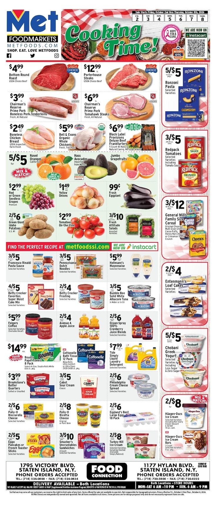 Met Foodmarkets (New York) Weekly Ad October 2 - 8, 2026