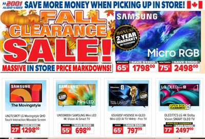 2001 Audio Video Flyer October 2 to 8