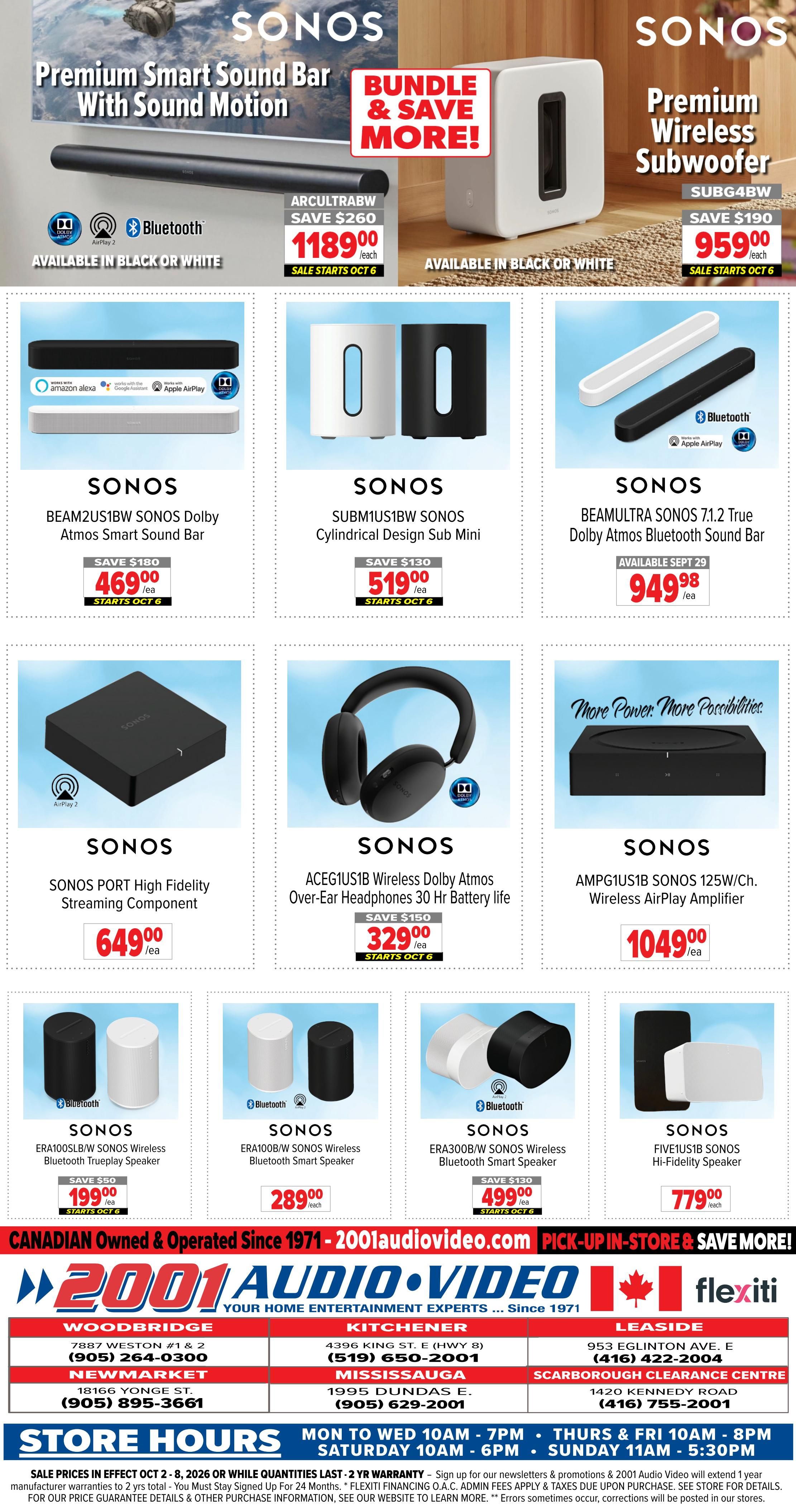 2001 Audio Video Flyer October 2 to 8