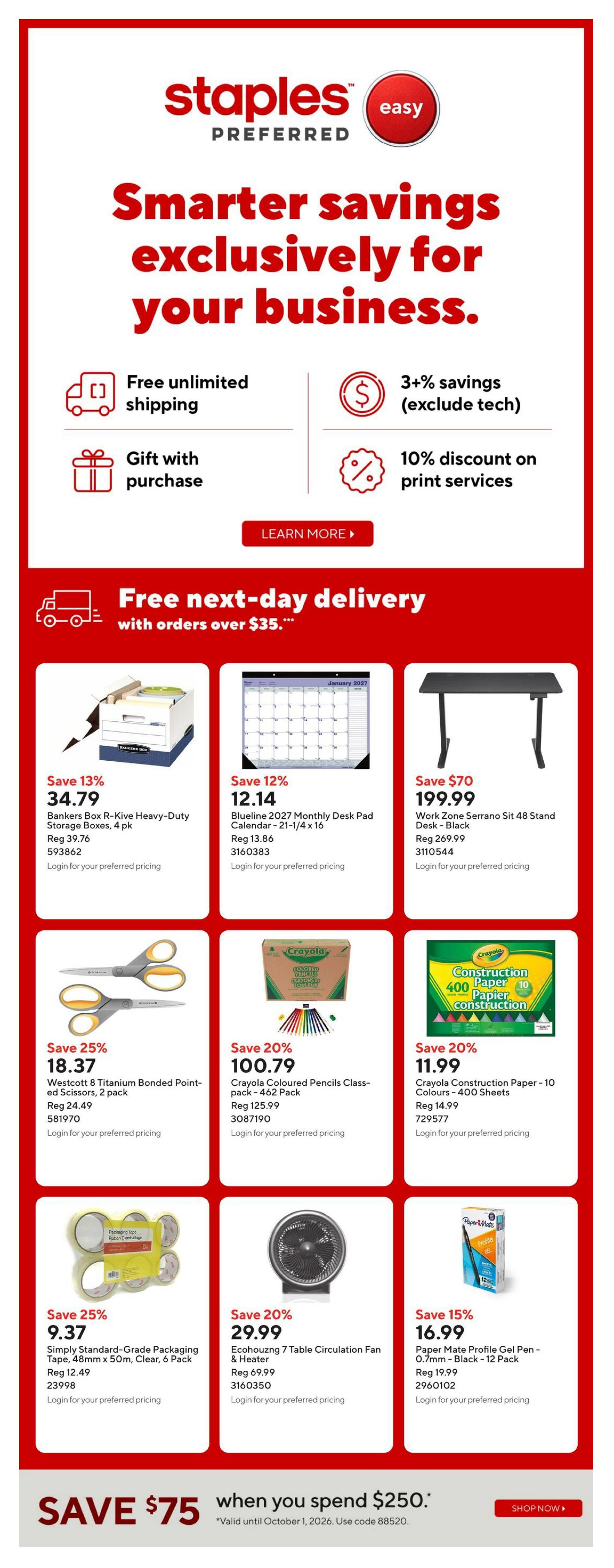 Staples Flyer October 2 to 8