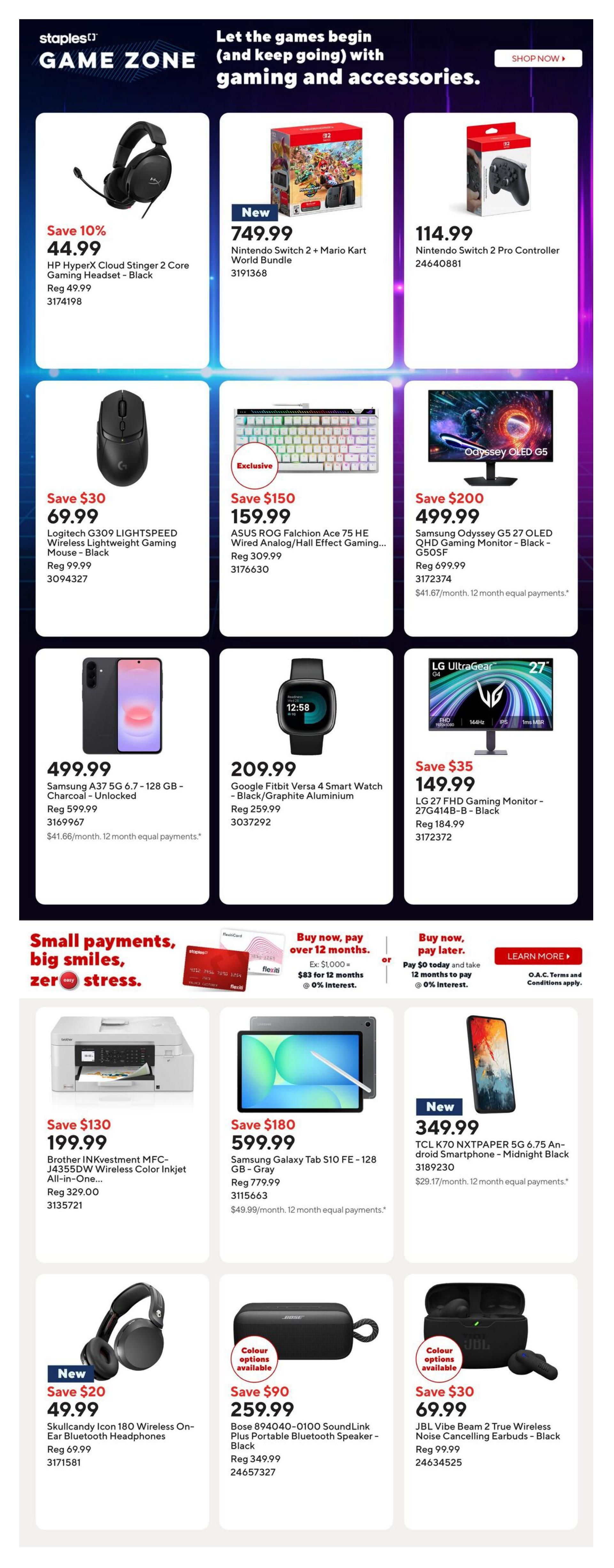 Staples Flyer October 2 to 8