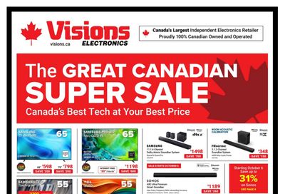 Visions Electronics Flyer October 2 to 8