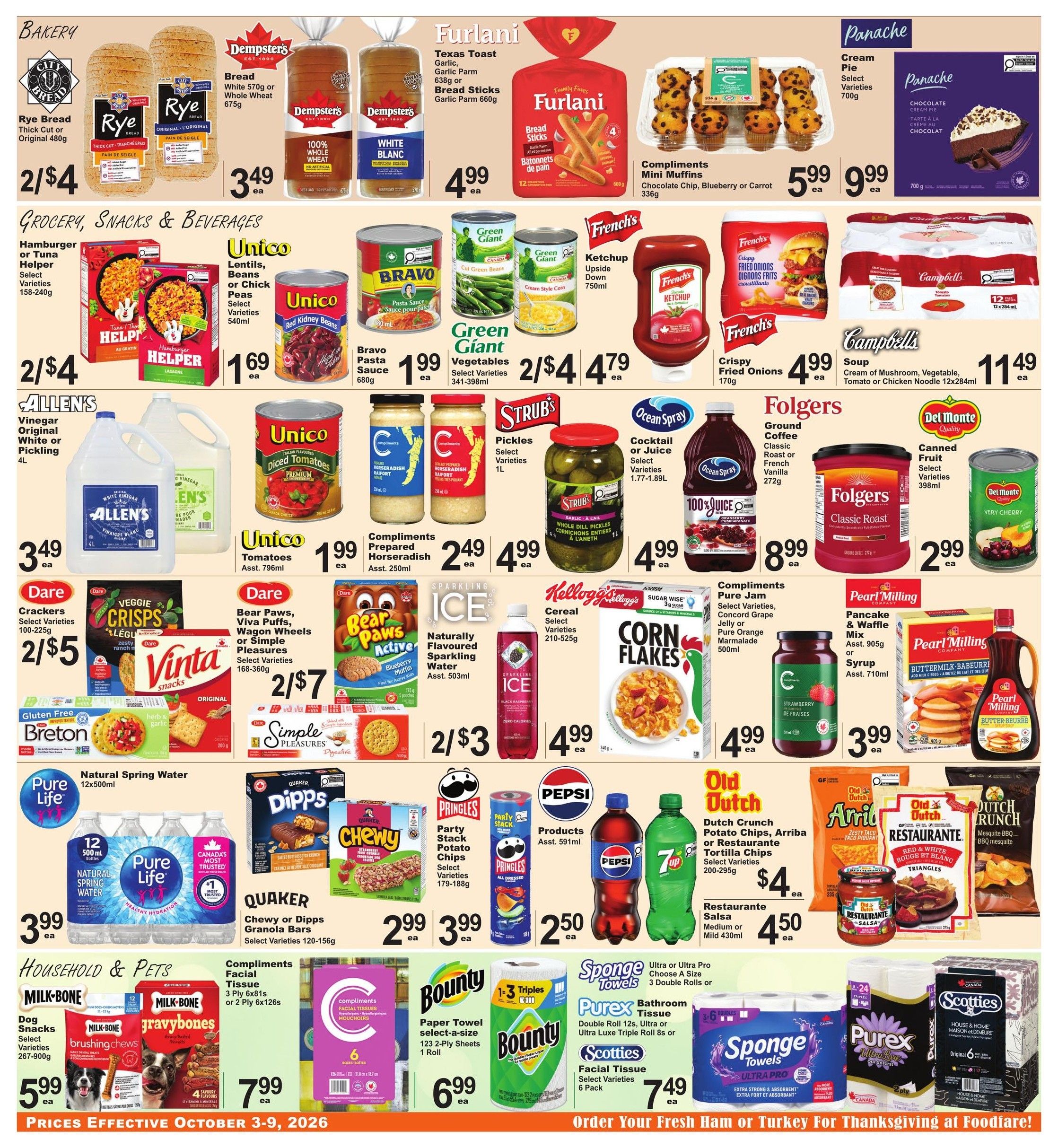 Food Fare Flyer October 3 to 9