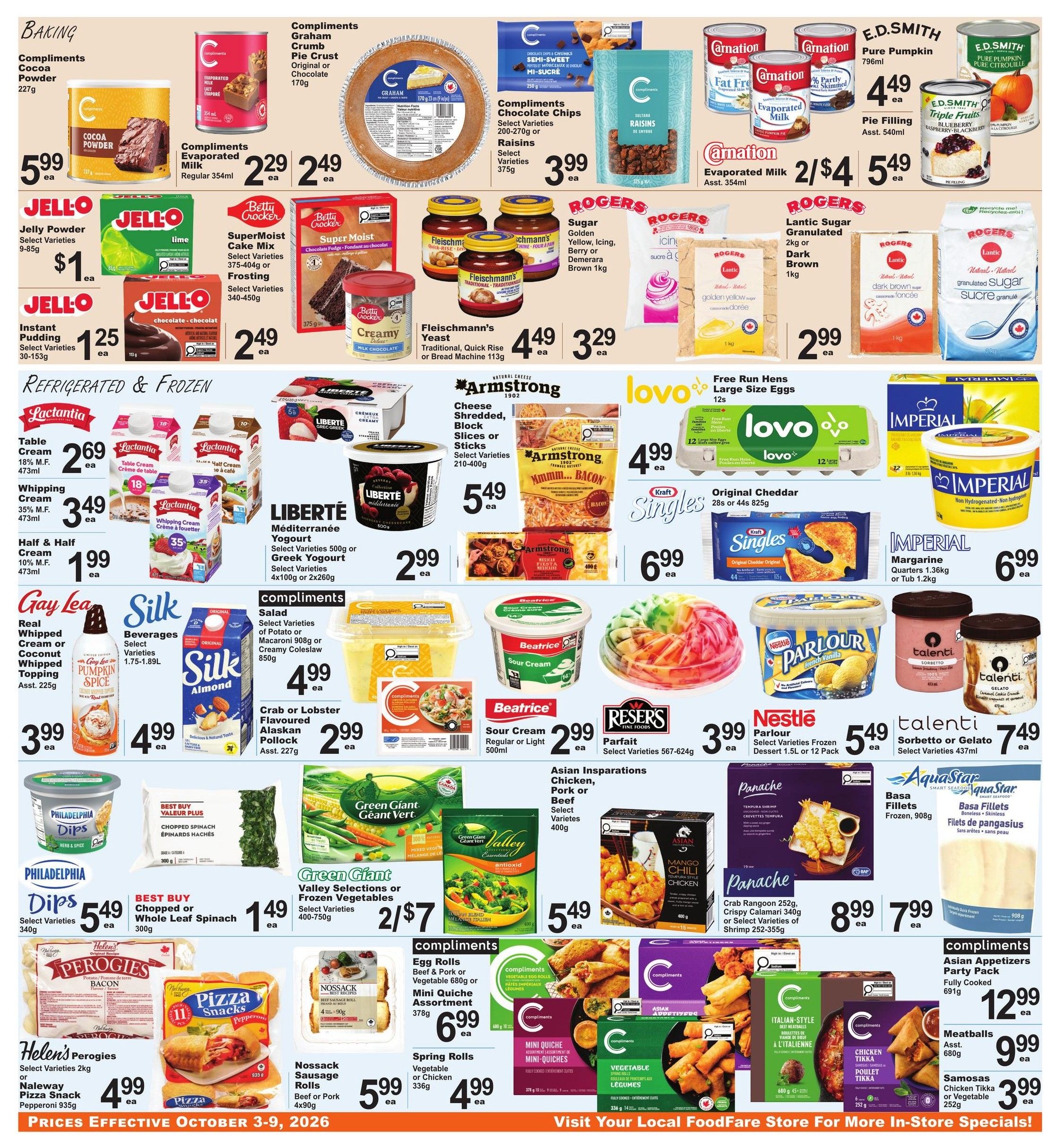 Food Fare Flyer October 3 to 9