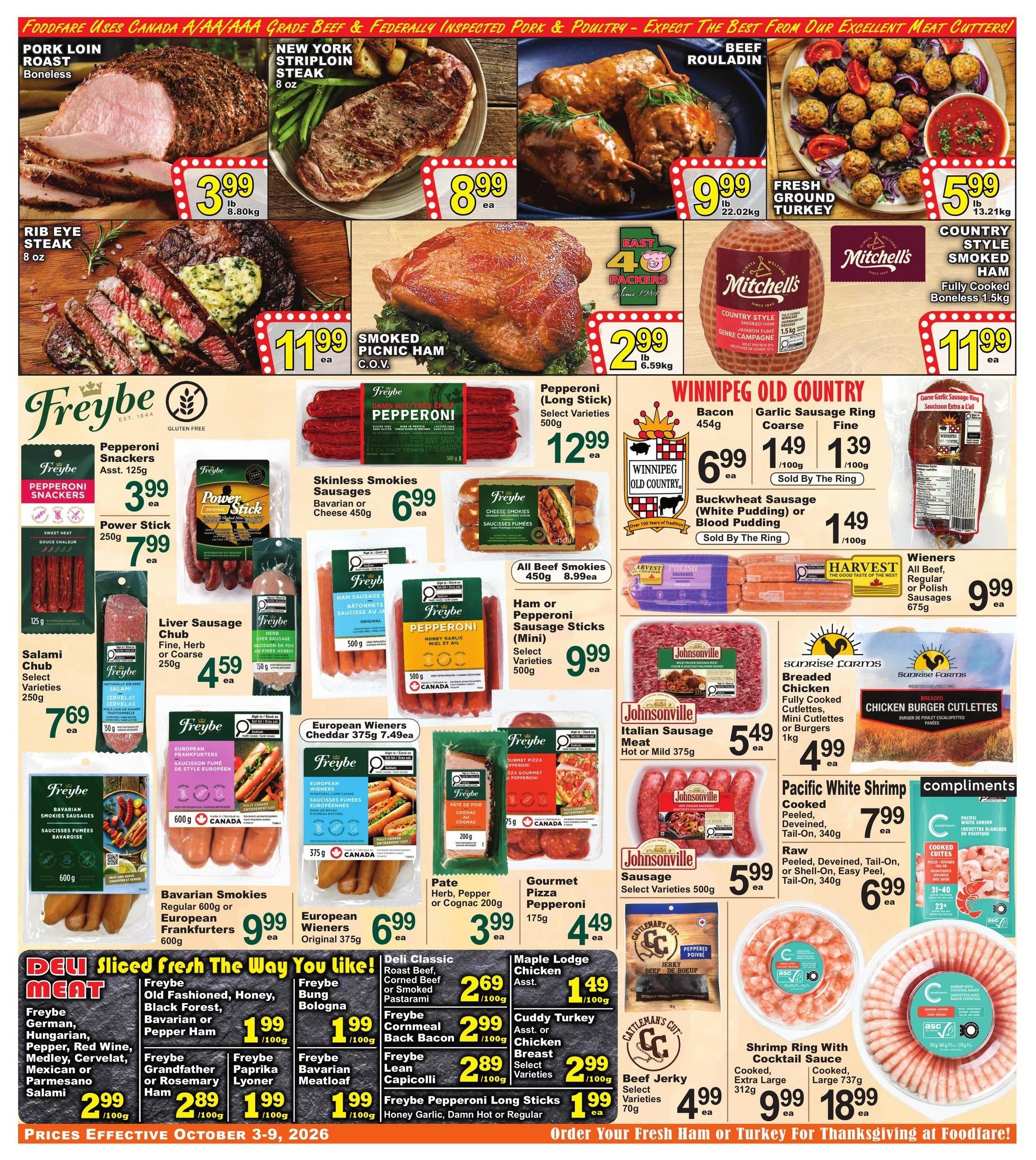 Food Fare Flyer October 3 to 9