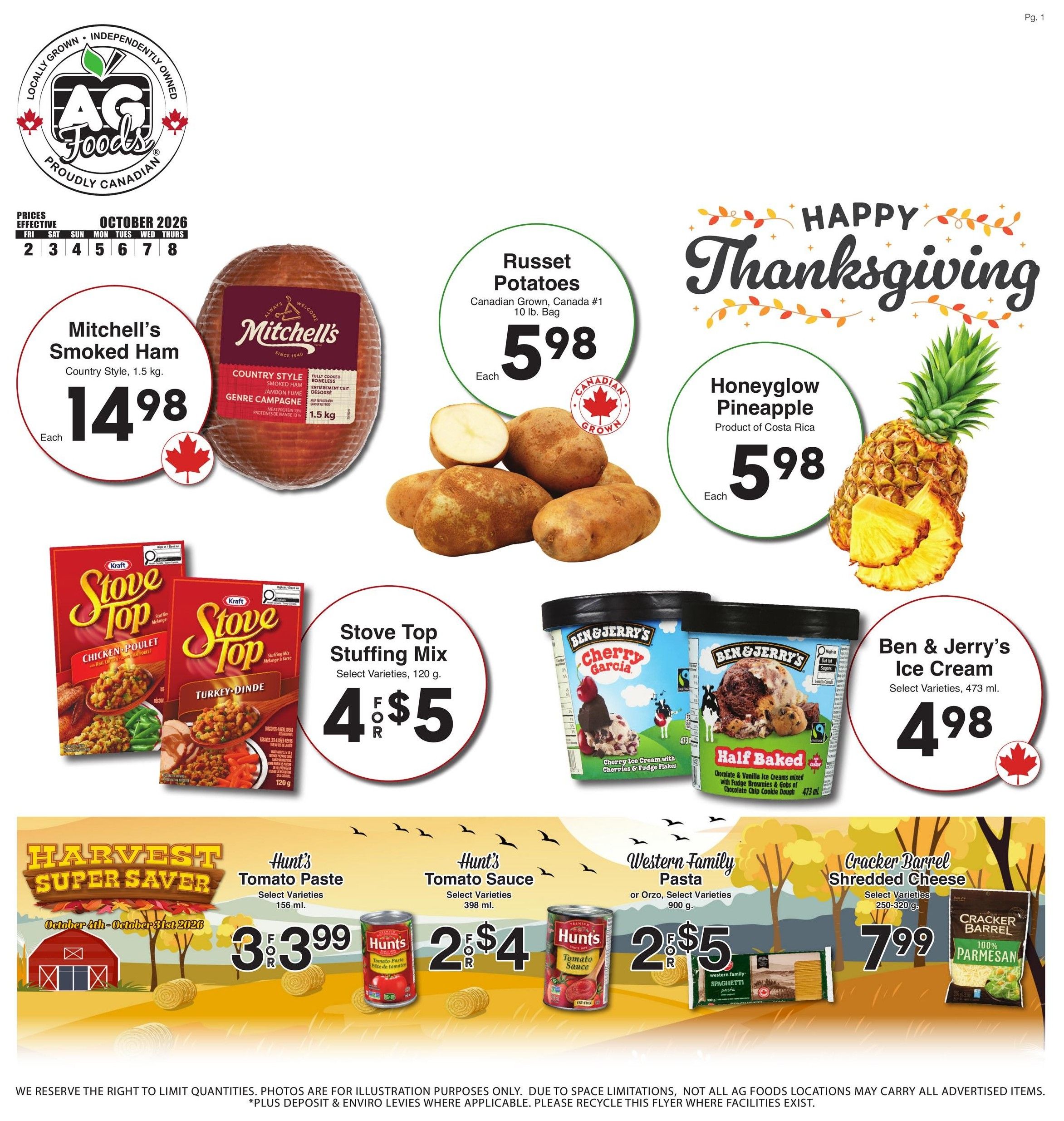AG Foods Flyer October 2 to 8