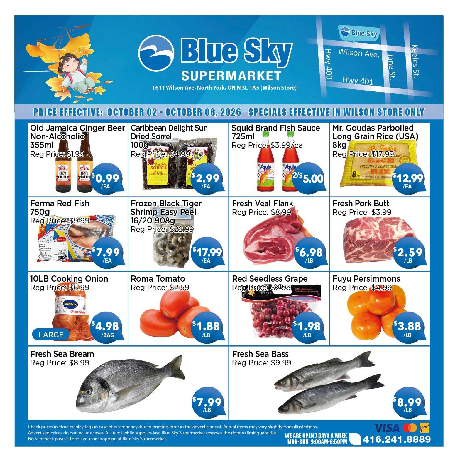 Blue Sky Supermarket (North York) Flyer October 2 to 8