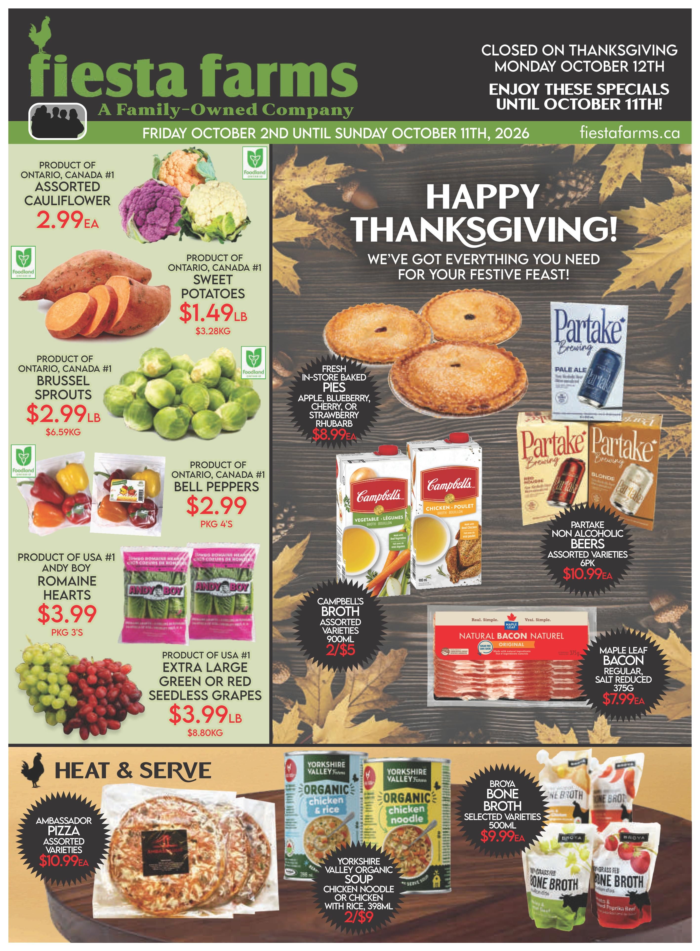 Fiesta Farms Flyer October 2 to 11