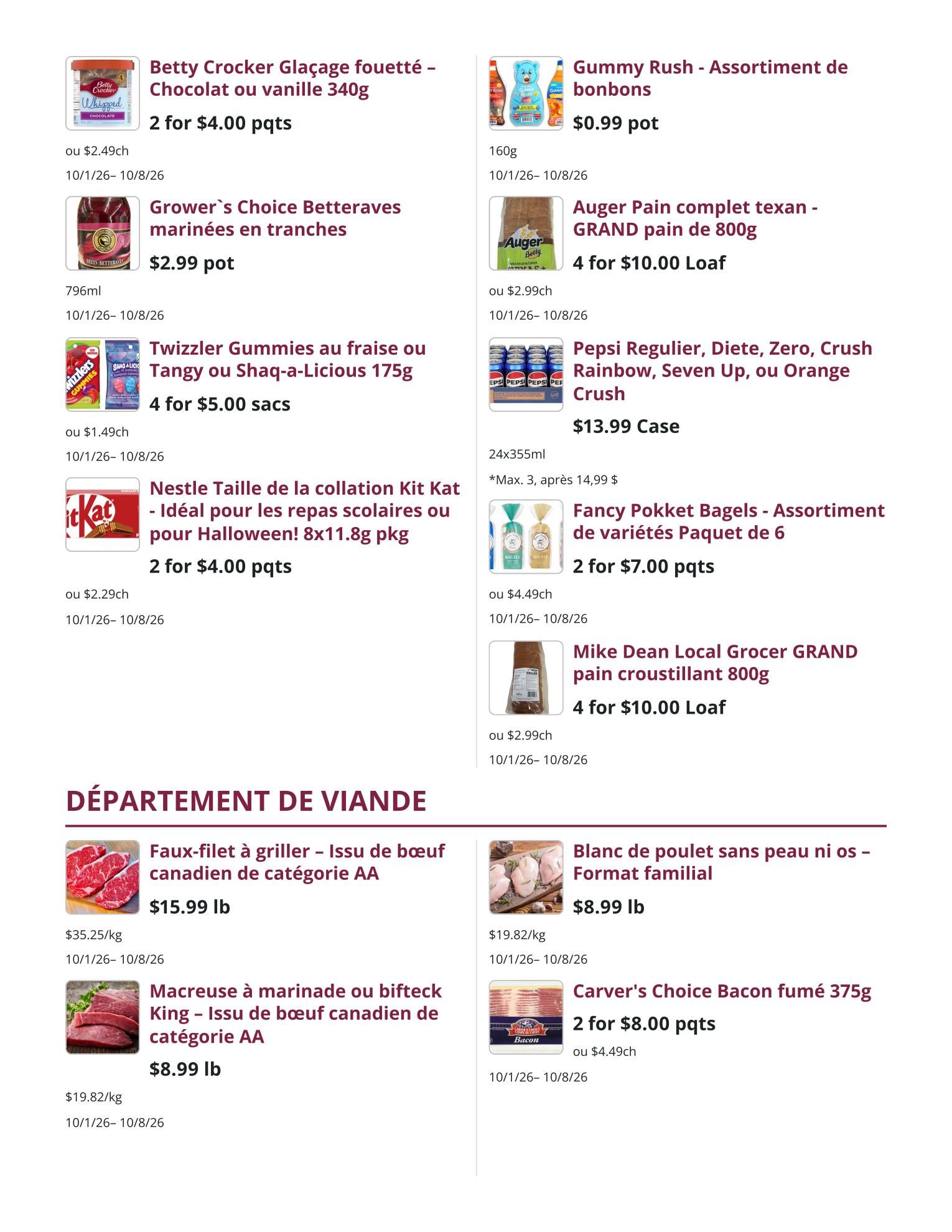 Mike Dean Local Grocer Flyer October 1 to 8