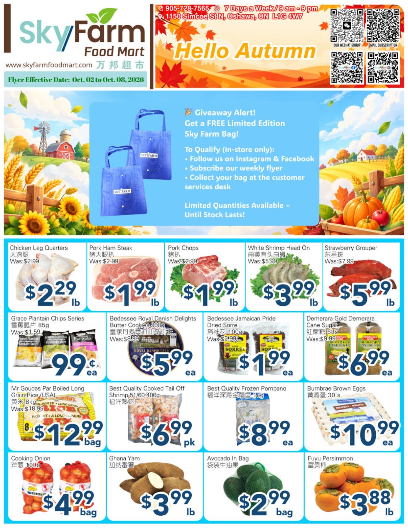 SkyFarm Food Mart Flyer October 2 to 8