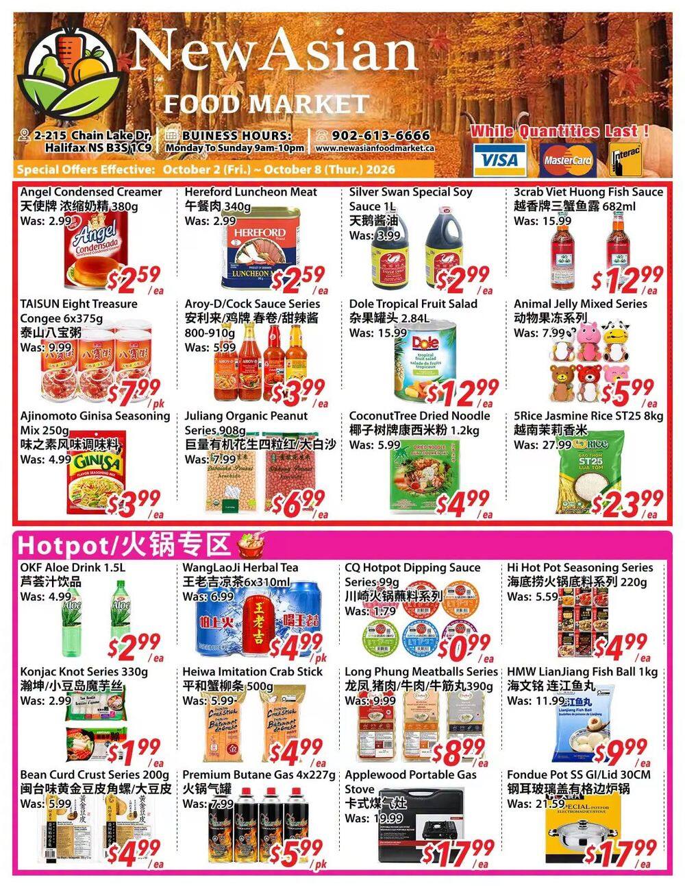 New Asian Food Market Flyer October 2 to 8