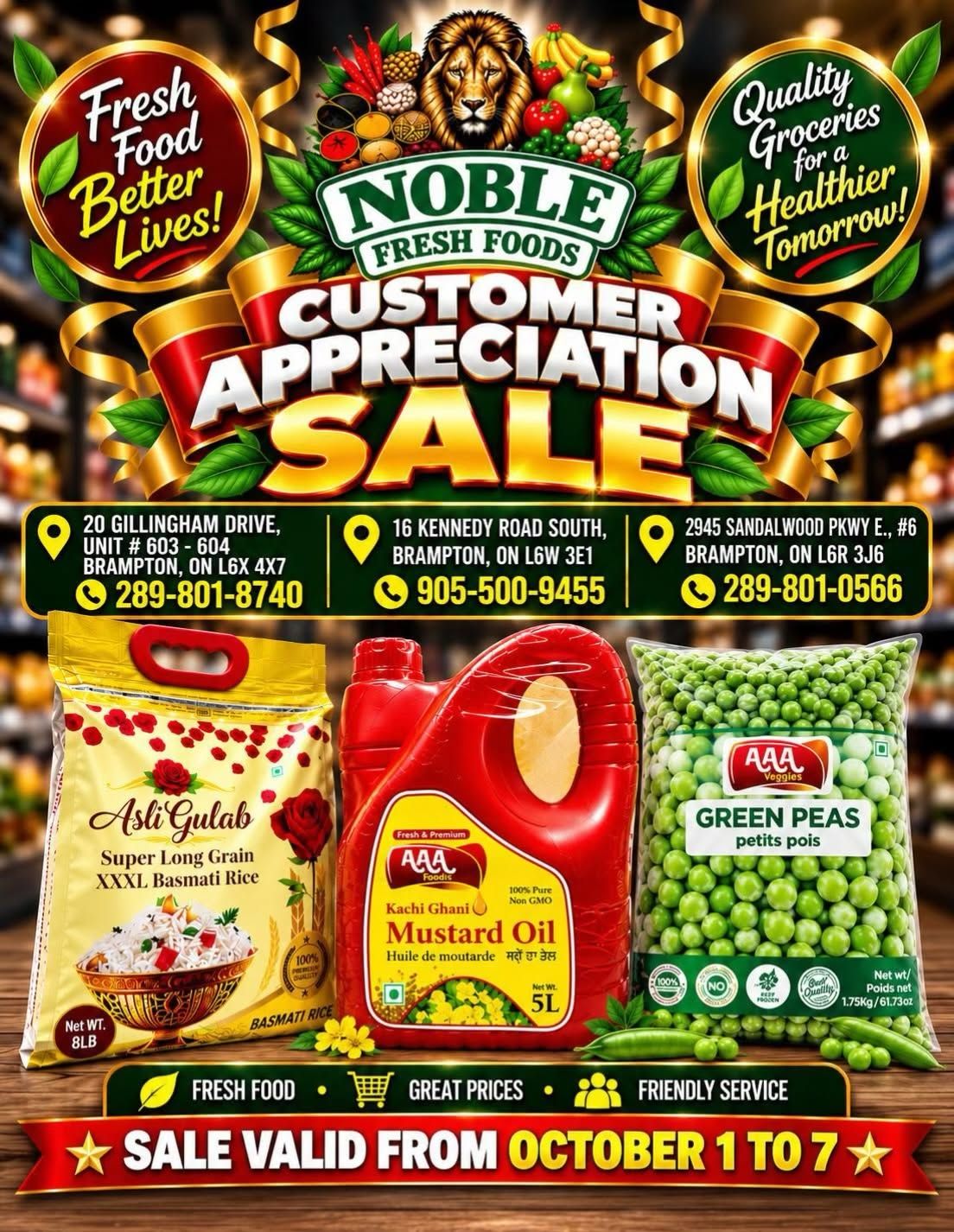 Noble Fresh Foods Flyer October 1 to 7