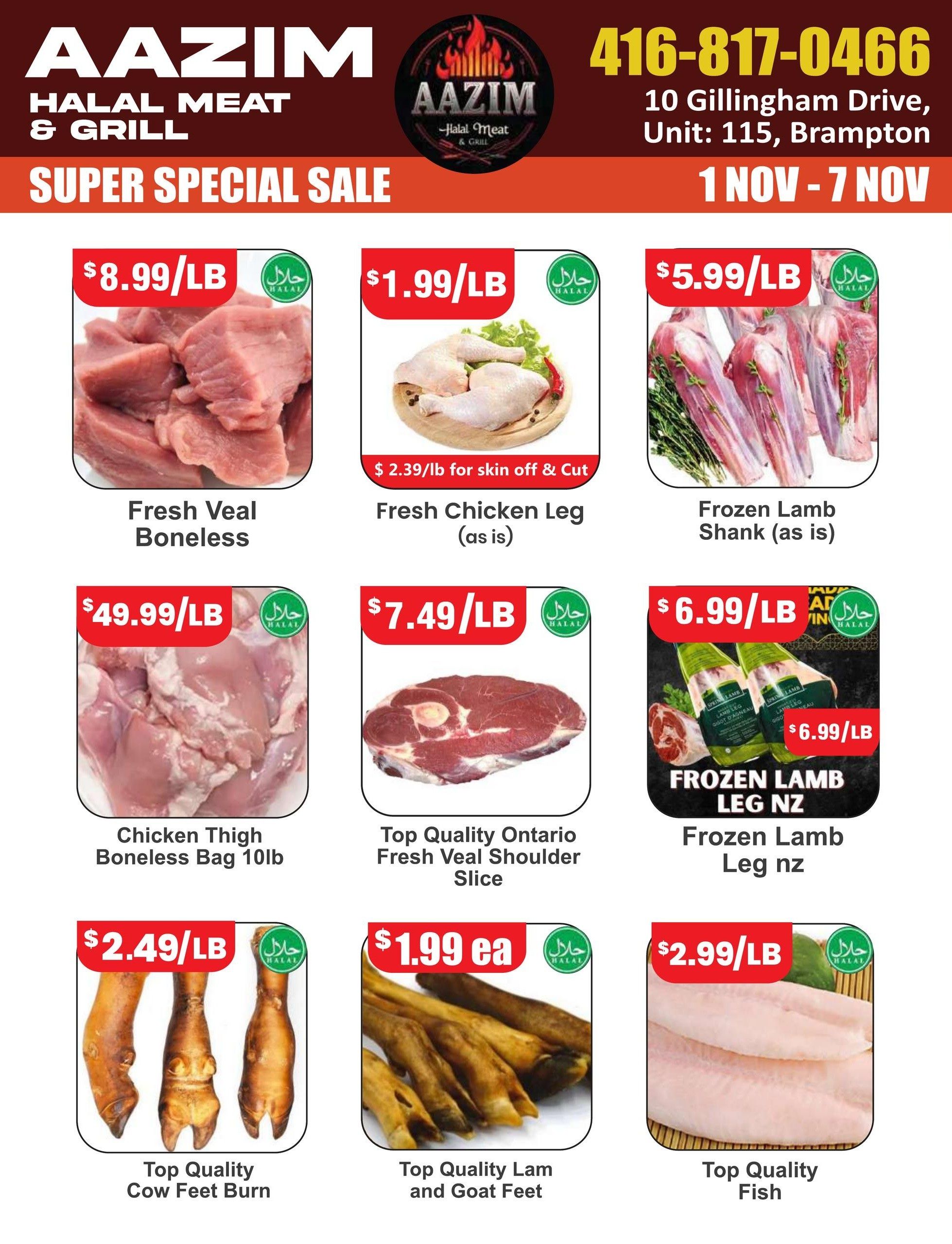 Aazim Halal Meat & Grill Flyer October 1 to 7
