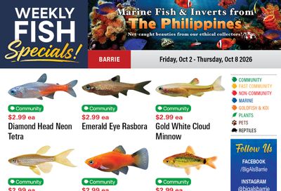 Big Al's (Barrie) Weekly Specials October 2 to 8