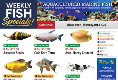 Big Al's (Kitchener) Weekly Specials October 2 to 8