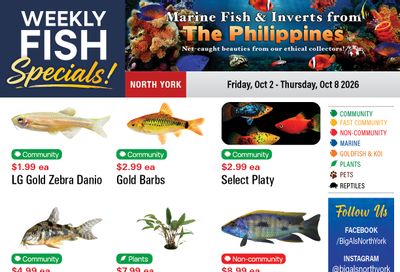 Big Al's (North York) Weekly Specials October 2 to 8