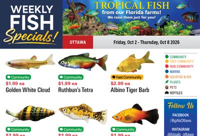 Big Al's (Ottawa) Weekly Specials October 2 to 8