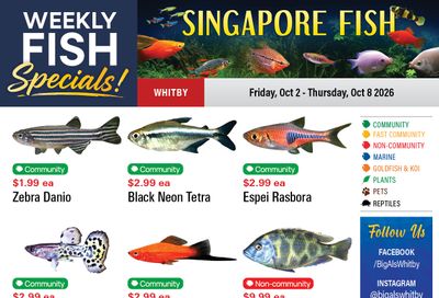 Big Al's (Whitby) Weekly Specials October 2 to 8