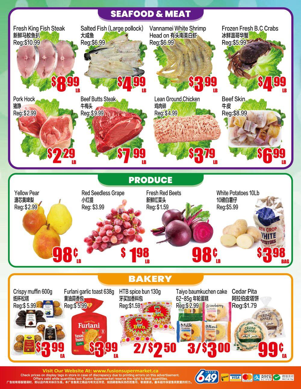 Fusion Supermarket (Unionville)  Flyer October 2 to 8