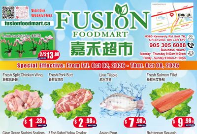 Fusion Supermarket (Scarborough) Flyer October 2 to 8