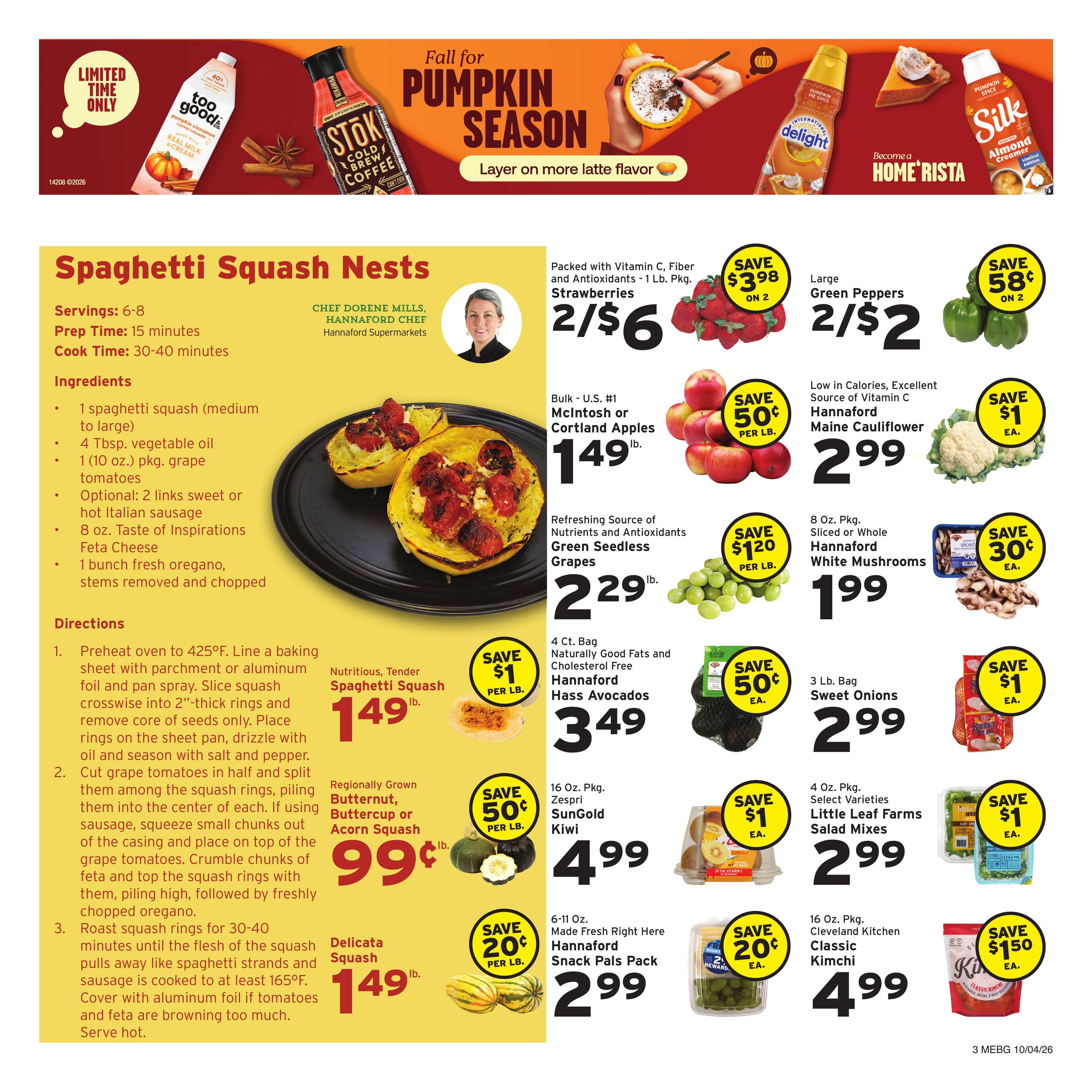 Hannaford (Augusta Area, ME) Week 41 Flyer - for Flipp Weekly Ad October 4 - 10, 2026