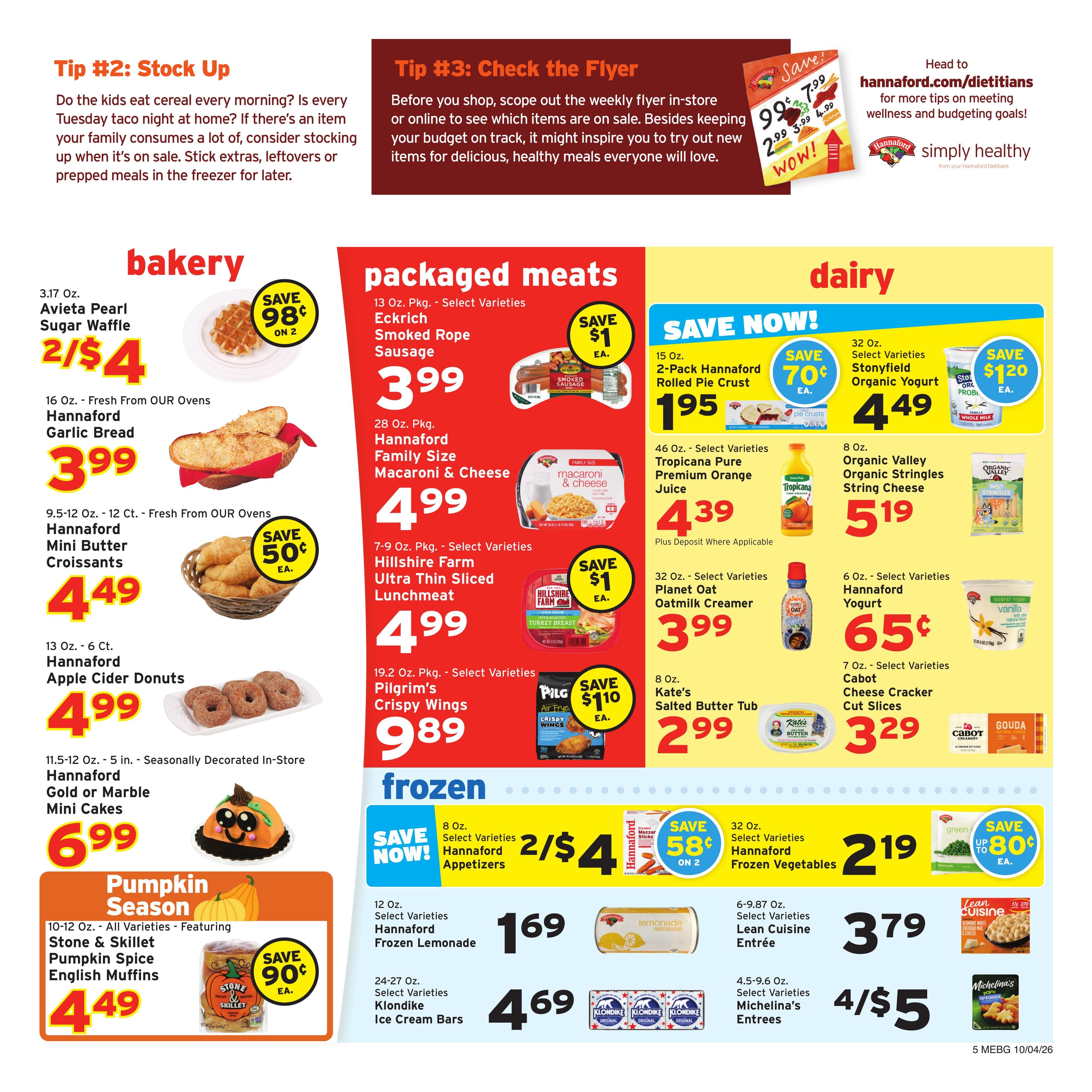 Hannaford (Augusta Area, ME) Week 41 Flyer - for Flipp Weekly Ad October 4 - 10, 2026