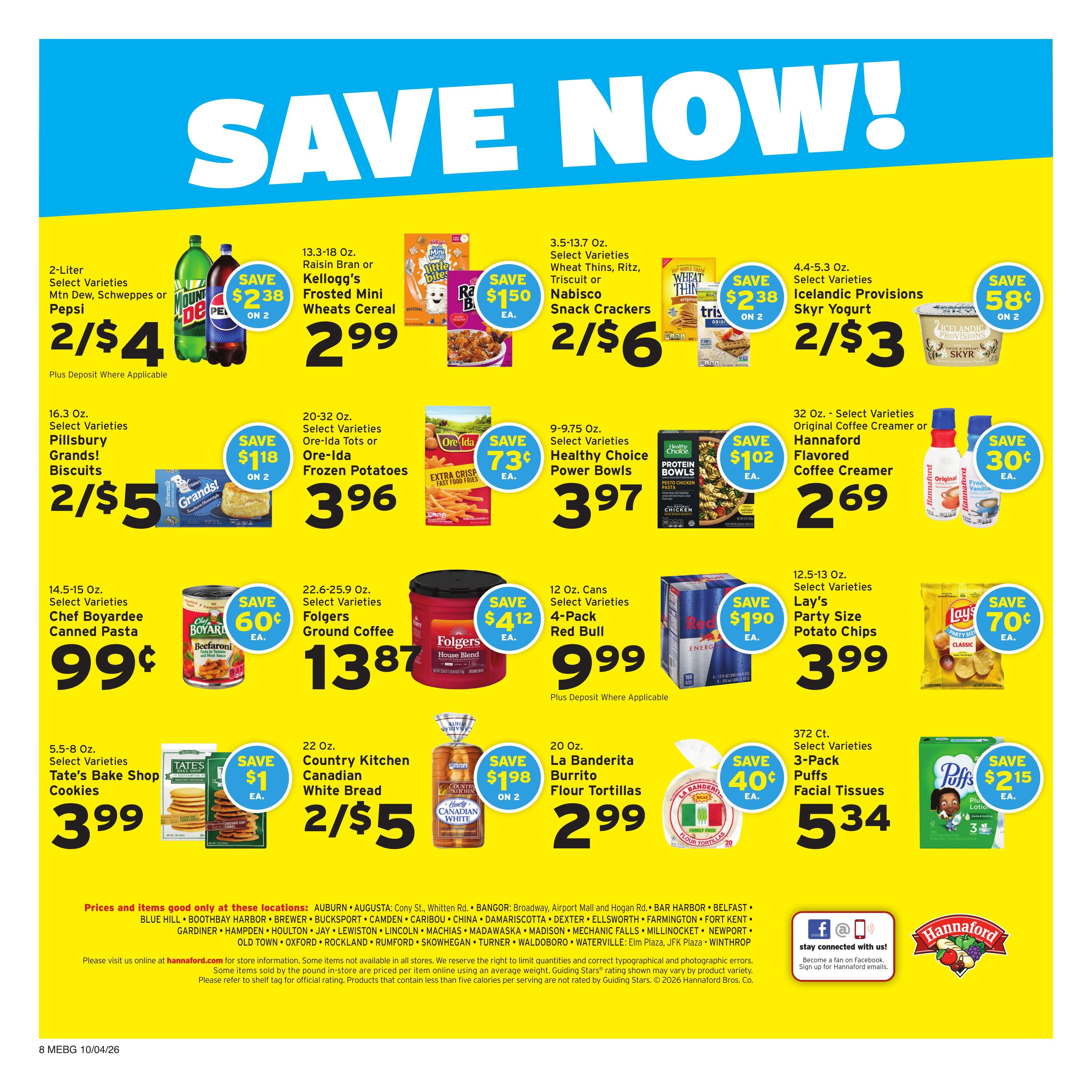 Hannaford (Augusta Area, ME) Week 41 Flyer - for Flipp Weekly Ad October 4 - 10, 2026