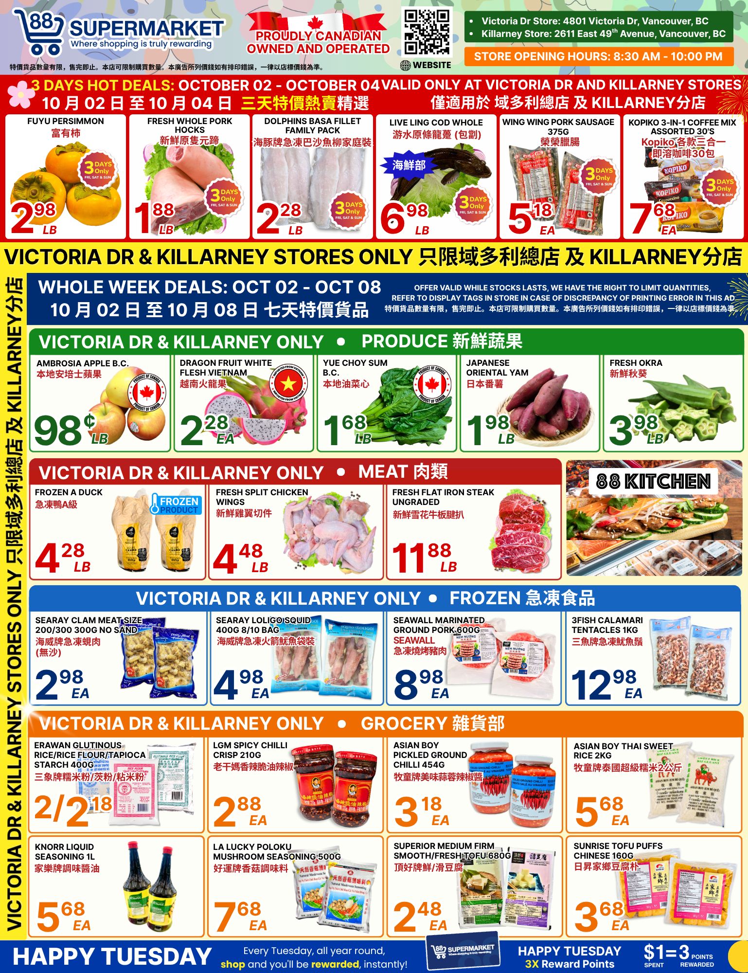 88 Supermarket Flyer October 2 to 8