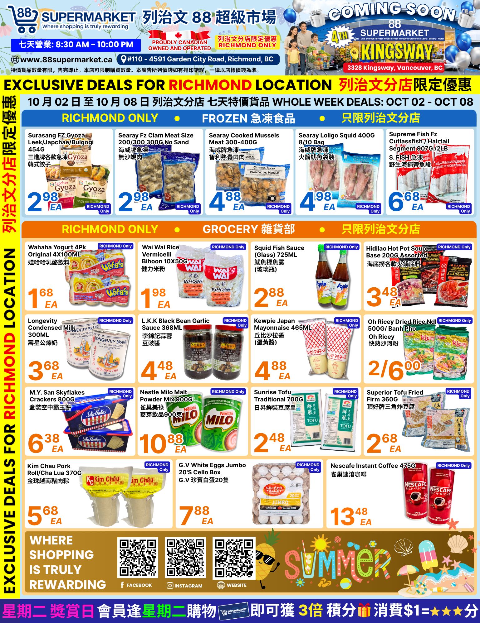 88 Supermarket Flyer October 2 to 8
