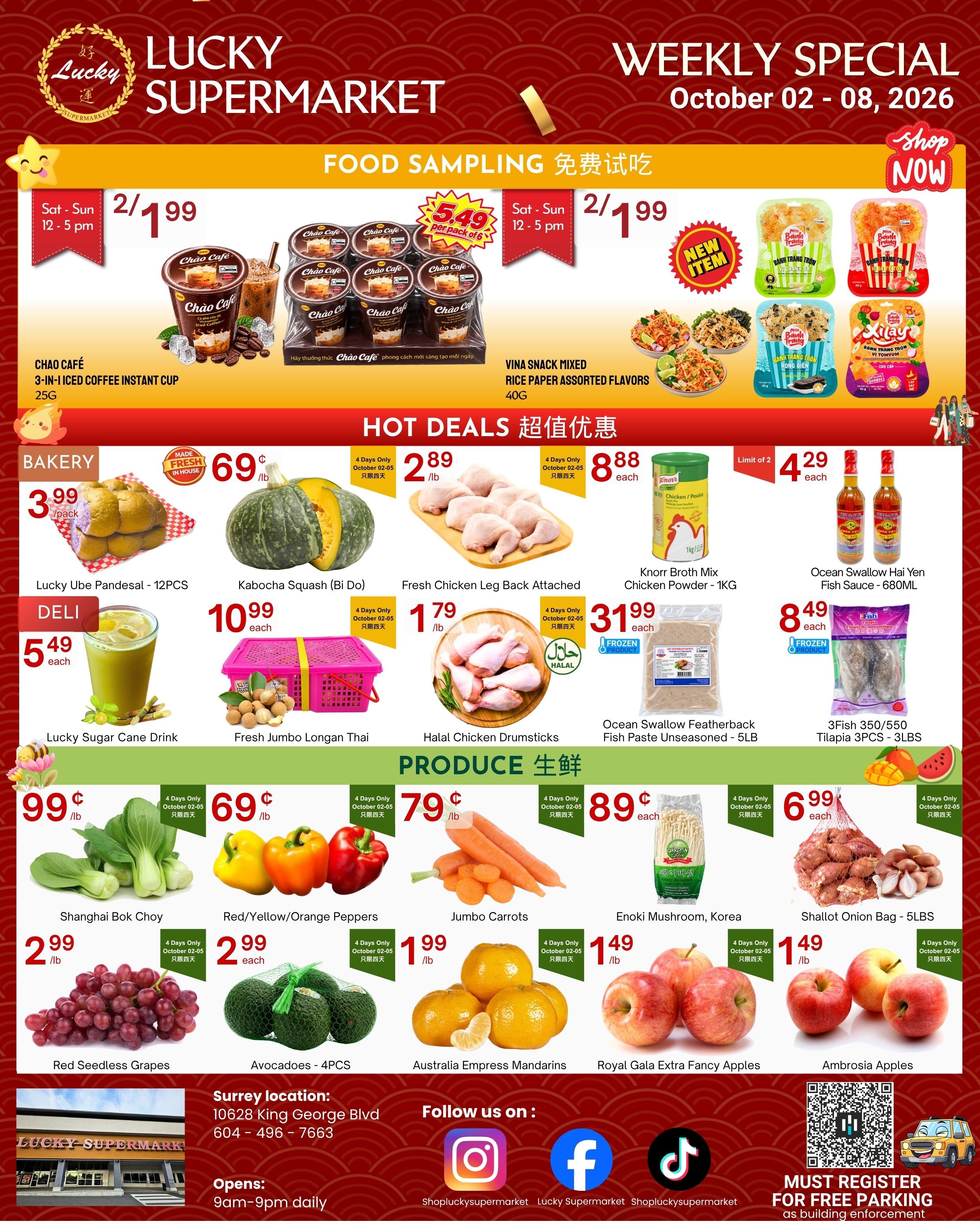 Lucky Supermarket (Surrey) Flyer October 2 to 8